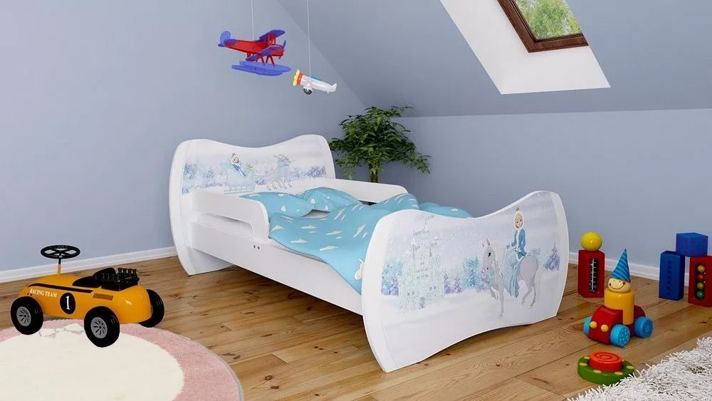 Bērnu gulta Dream L01 140x70 DM32 ar stelāžu Guļamvietas platums: 70 cm, Guļamvietas garums: 140 cm, · 94 × 144 × 71 cm