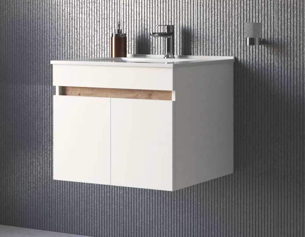 Vannas istabas skapītis Figaro SU-60 · Balts · 60 × 48 × 45.5 cm