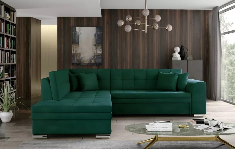 Dīvāns Pieretta Premium Standard · Zaļš · 205 × 260 × 80 cm