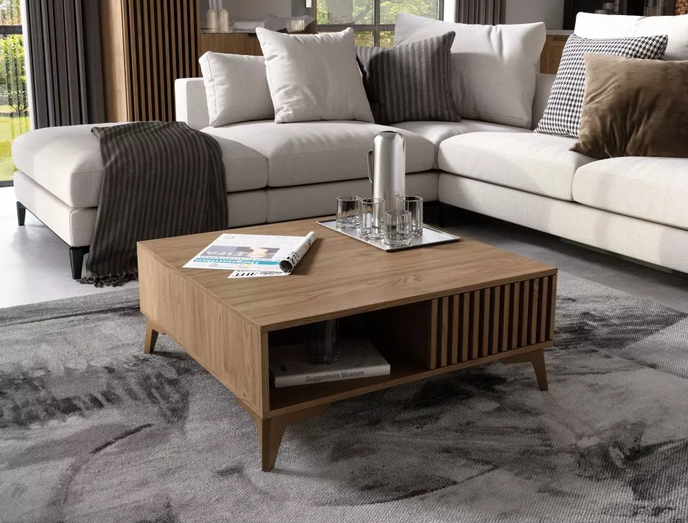 Žurnālgalds Entsian STO80 · Ozols artisan · 80 × 80 × 32 cm