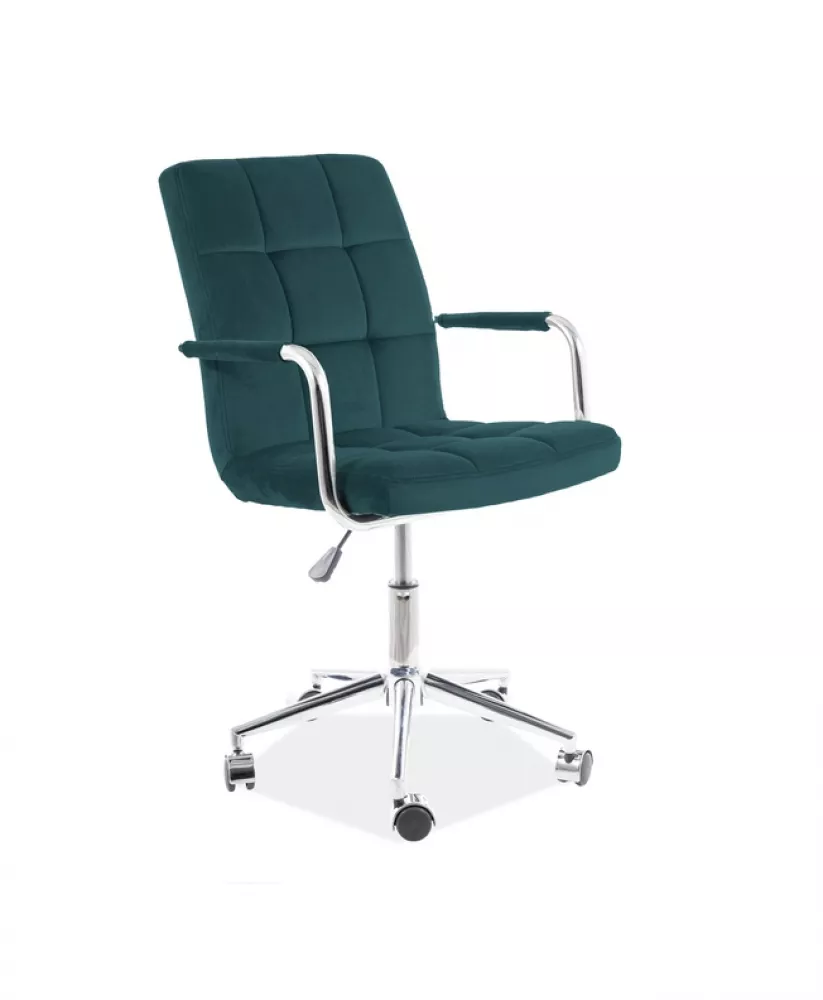 Datorkrēsls Q-022 Velvet · Zaļš · 51 × 40 × 87 cm