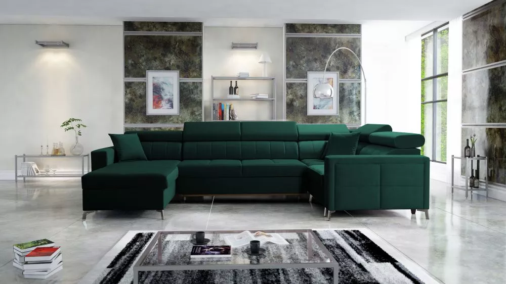 Dīvāns Side 5 Maxi Standard · Zaļš · 198 × 351 × 83 cm