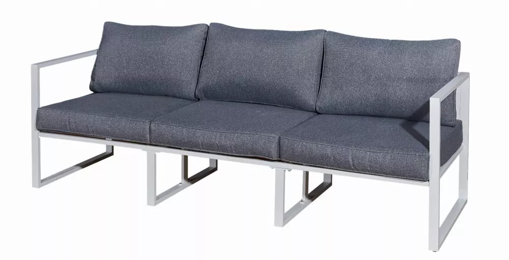 Terases mēbeles Mostrare Sofa Korpusa krāsa: balts, Elementu krāsa: pelēks, · 204 × 67 × 63 cm