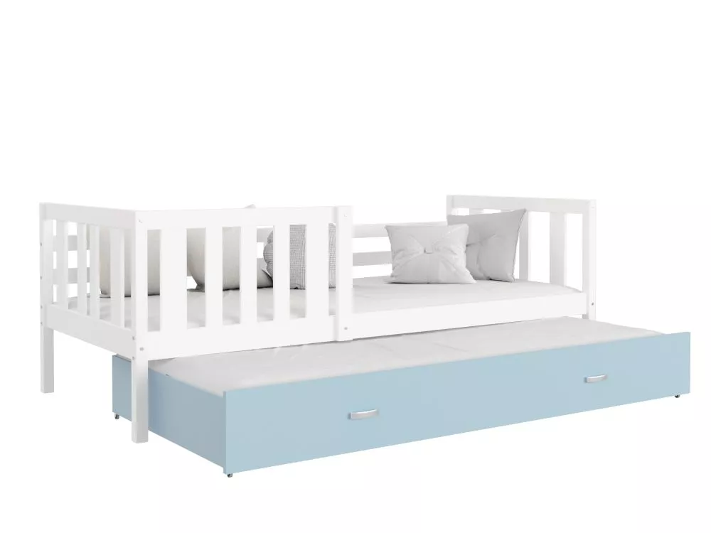 Bērnu gulta Nemo P2 MDF 80x190 ar stelāžām Guļamvietas platums: 80 cm, Guļamvietas garums: 190 cm, · 86 × 198 × 74 cm