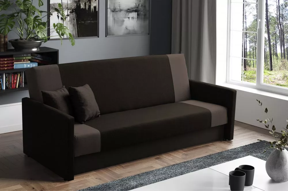 Dīvāns Sofa Bed 126 standard · Tumši brūns + brūns · 90 × 200 × 80 cm