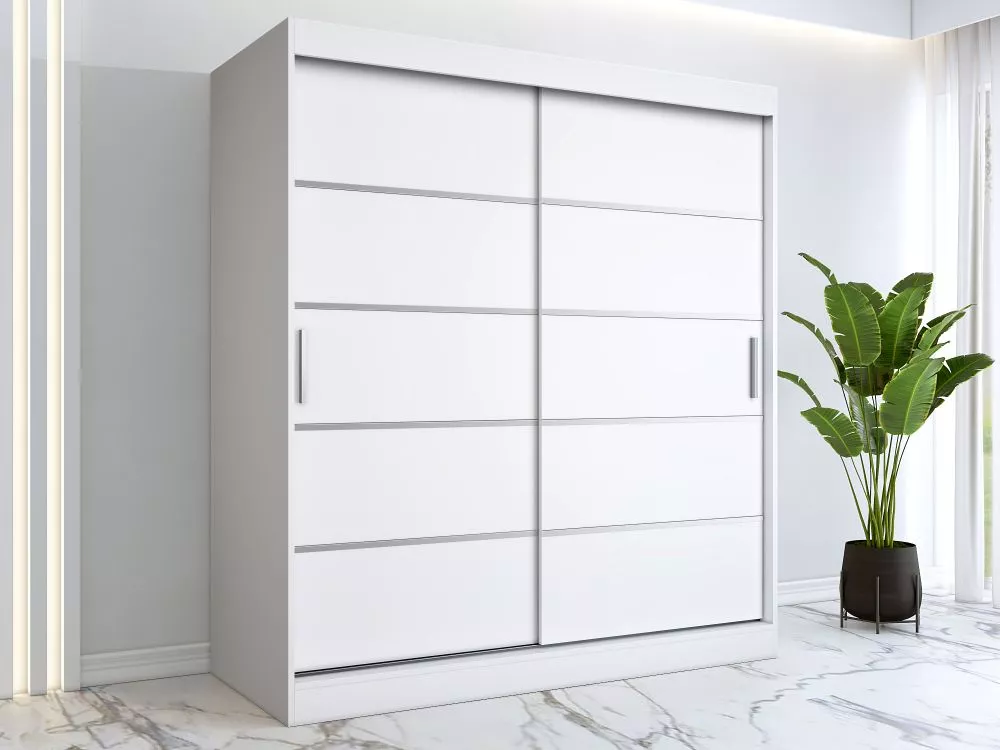 Skapis Nina Classic · Balts · 180 × 60 × 200 cm