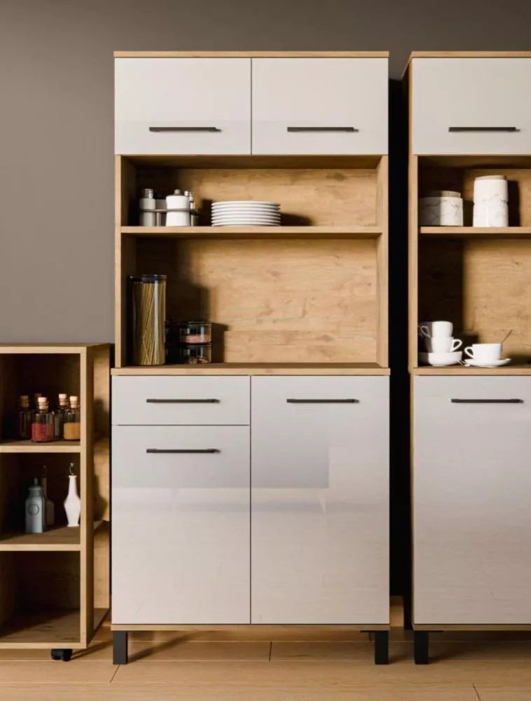 Sekcija Vigo Gloss Buffet 80 Korpusa krāsa: ozols lancelots, · 80 × 40 × 177 cm