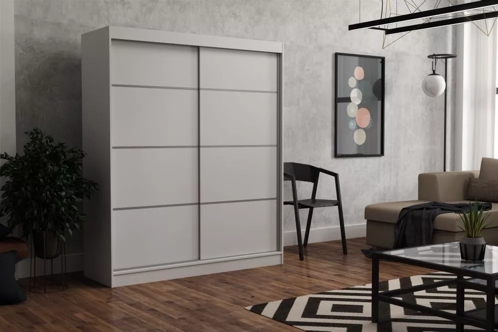 Skapis Rob · Balts · 180 × 60 × 215 cm