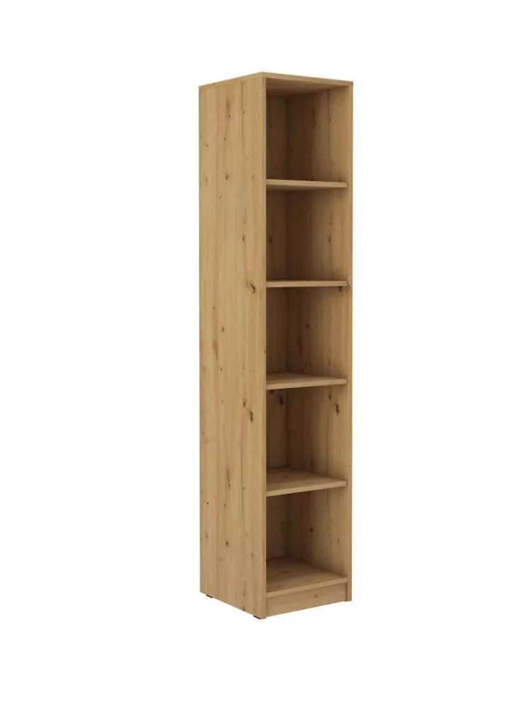 Grāmatu skapis Malta 109 · Ozols artisan · 40 × 42 × 190 cm