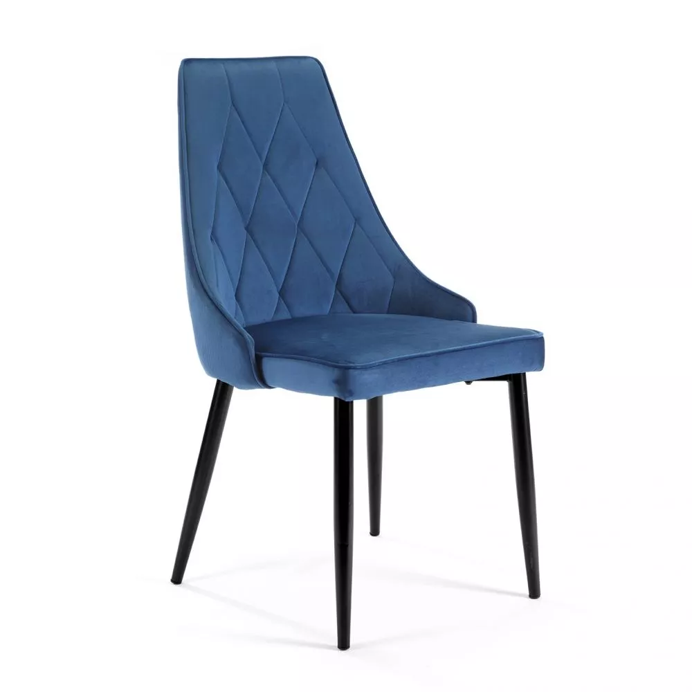 Krēsls SJ.054 Velvet · Zils · 88 × 42 × 46 cm