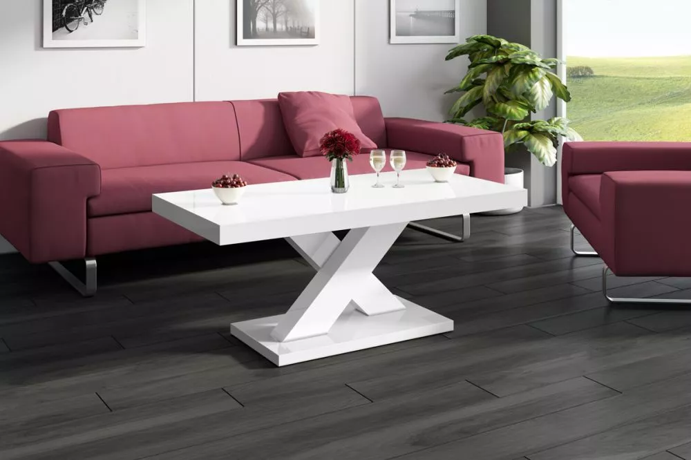 Žurnālgalds Xenon Mini Gloss Korpusa krāsa: balts, · 120 × 60 × 49 cm