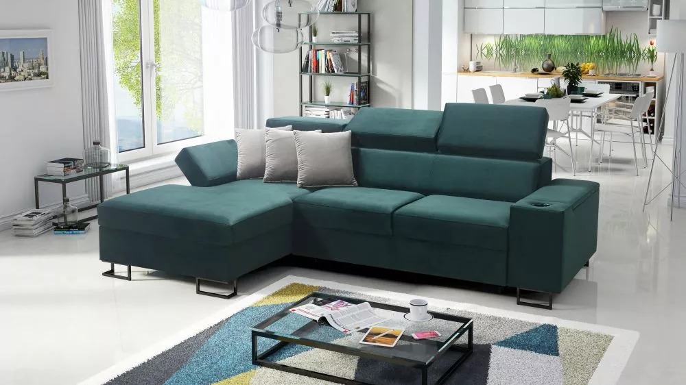 Dīvāns Solvato 1 Mini Standard · Zaļš · 173 × 268 × 100 cm