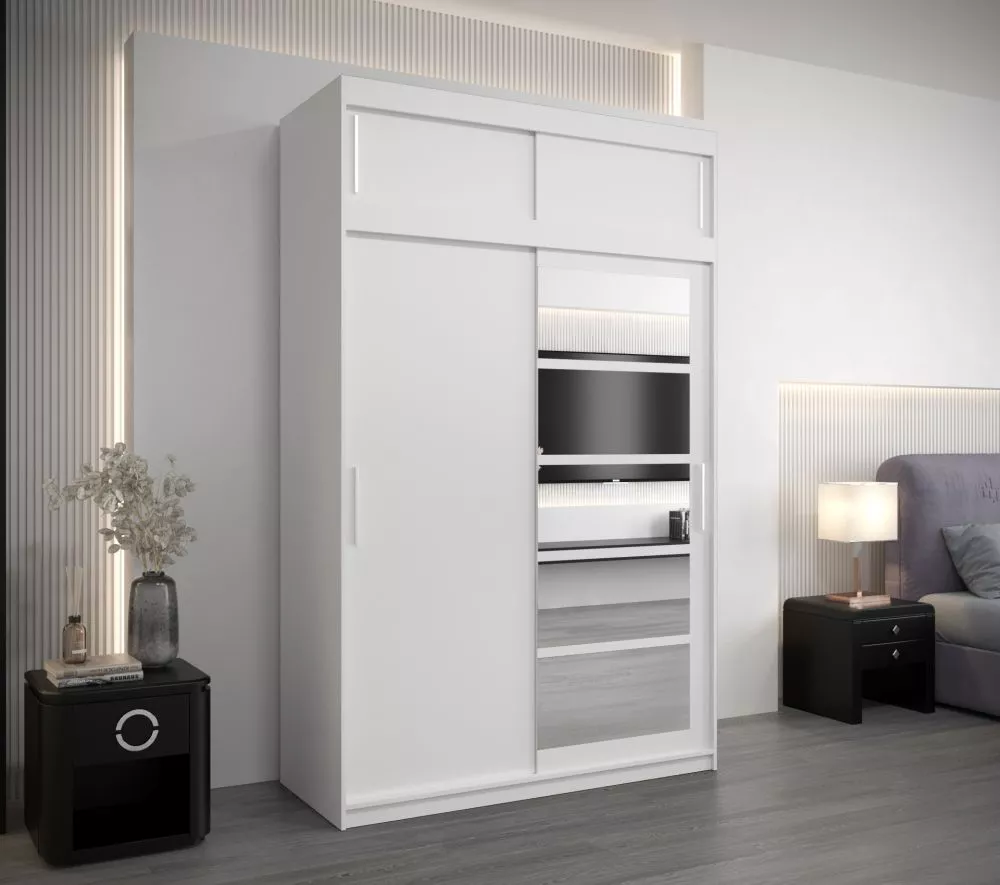 Skapis Roma 1 Premium · Balts · 150 × 62 × 240 cm