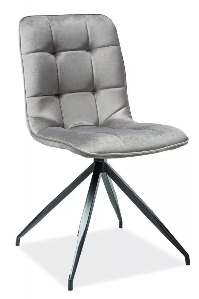 Krēsls Texo Velvet · Pelēks · 87 × 45 × 42 cm