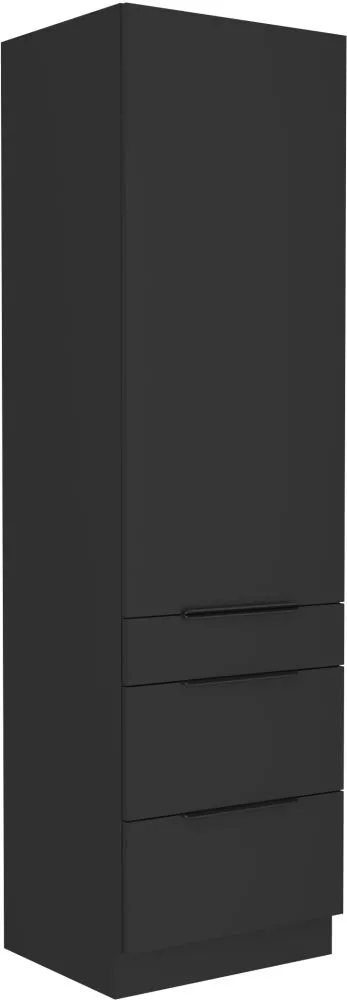 Virtuves skapis Siena 60 DKS-210 3S1F · Melna