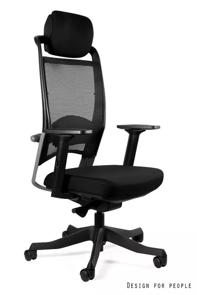 Datorkrēsls Fulkrum Korpusa krāsa: melns, Elementu krāsa: melns, · 72 × 72 × 117 cm