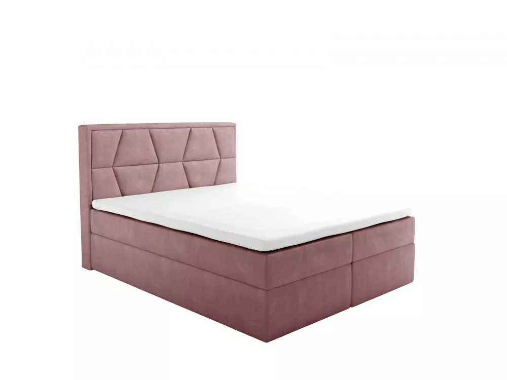 Gulta Arsizio Boxspring Standard Guļamvietas platums: 180 cm, Guļamvietas garums: 200 cm, · Tumši rozā · 181 × 208 × 112